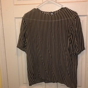 Sheer Black&White Blouse